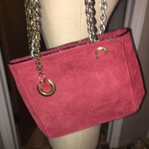 Vivienne Westwood vintage embossed suede chain bag